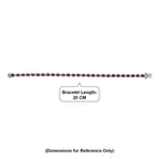 D'Joy Orissa Natural Rhodolite Garnet & White Zircon Tennis Bracelet (Size - 8) in Rhodium Overlay Sterling Silver 14.85 Ct._8413280_4