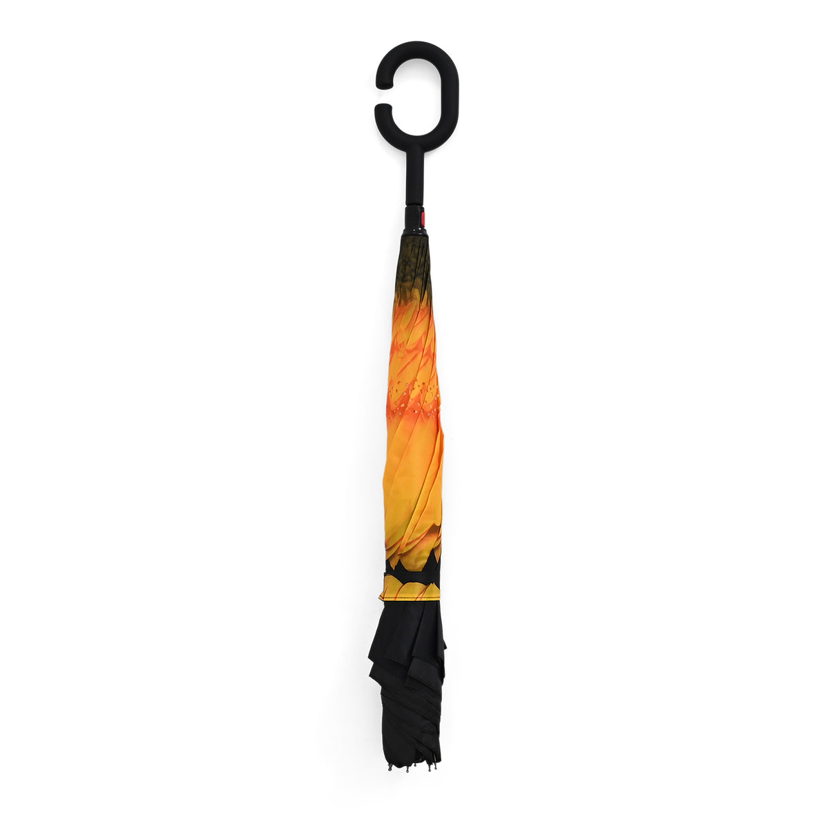 Double Layer Inverted Windproof Manual Open Stick Reverse Umbrella - Yellow &amp; Black V32519445 0
