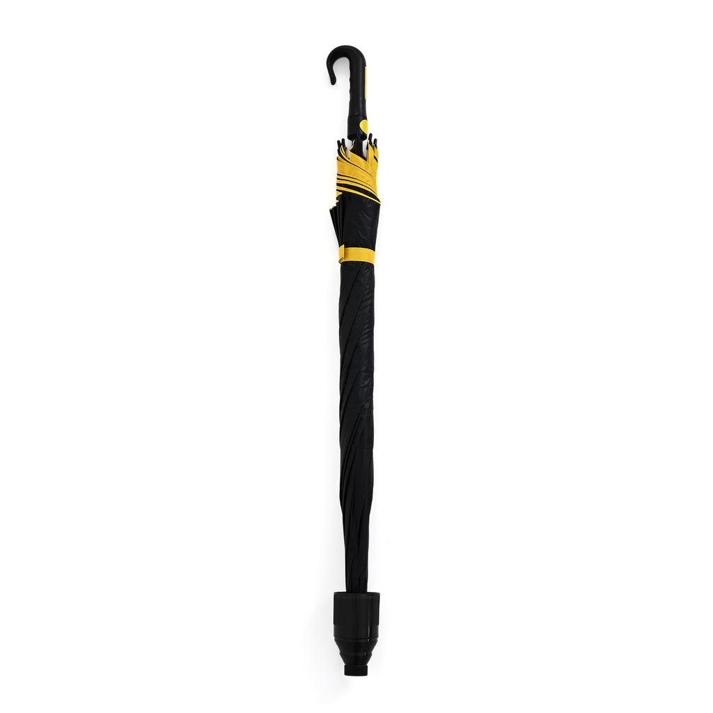 Push Button Open Umbrella with Protective Extendable Cover - Yellow & Black_8413558_3