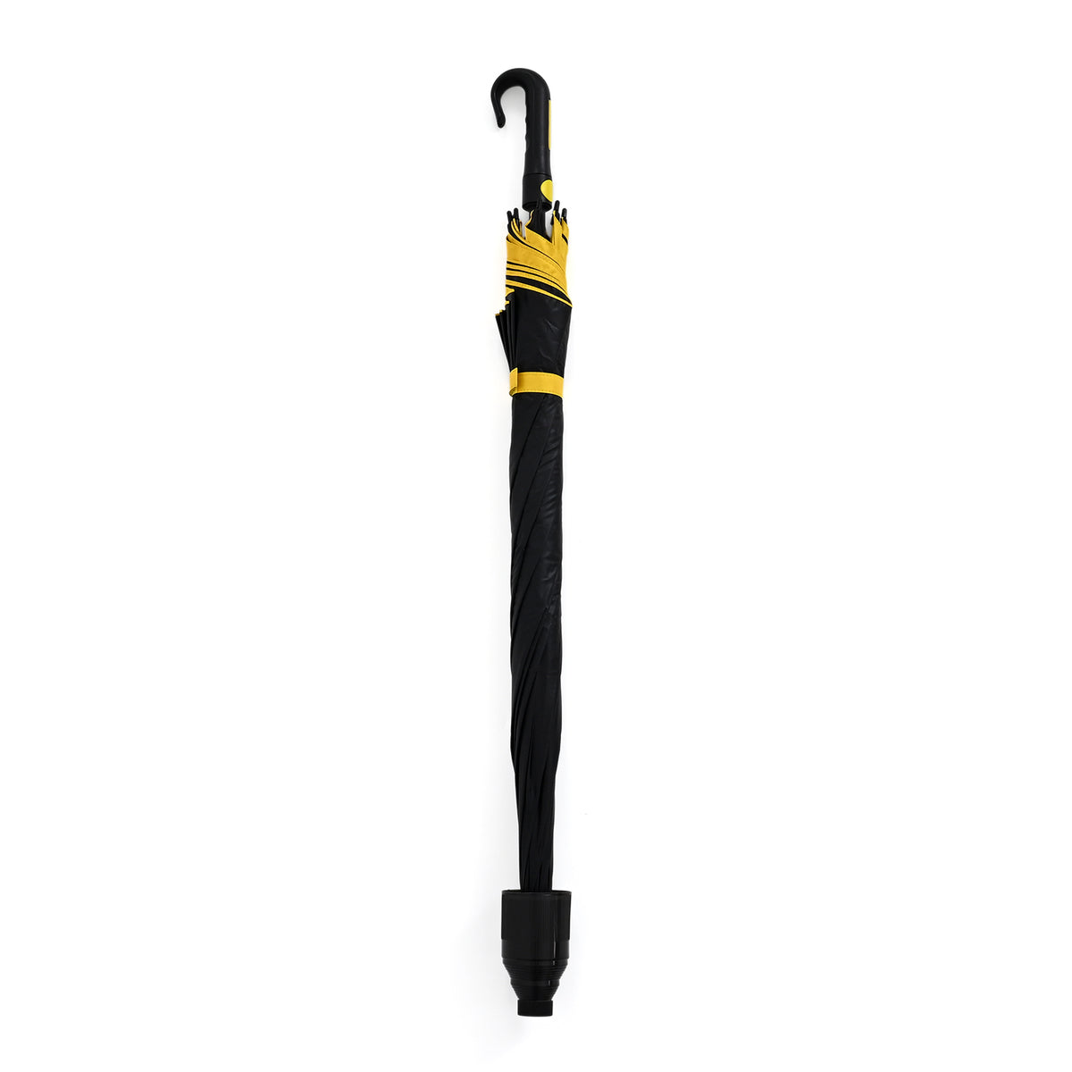 Push Button Open Umbrella with Protective Extendable Cover - Yellow &amp; Black V32514333 3
