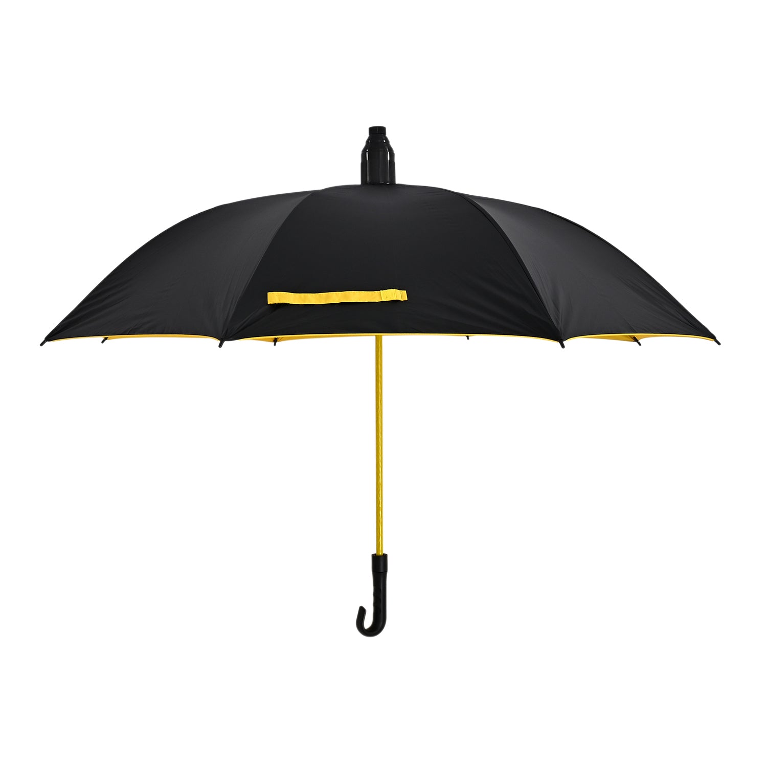 Push Button Open Umbrella with Protective Extendable Cover - Yellow &amp; Black V32514333 4