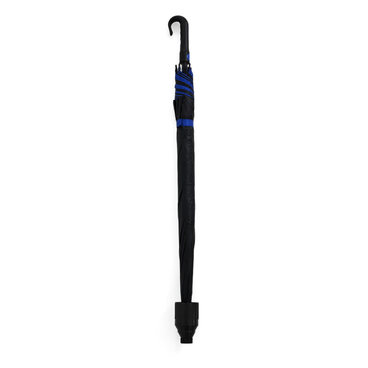 Double Layer Inverted Manual Open Stick Reverse Umbrella - Blue &amp; Black V32527129 3