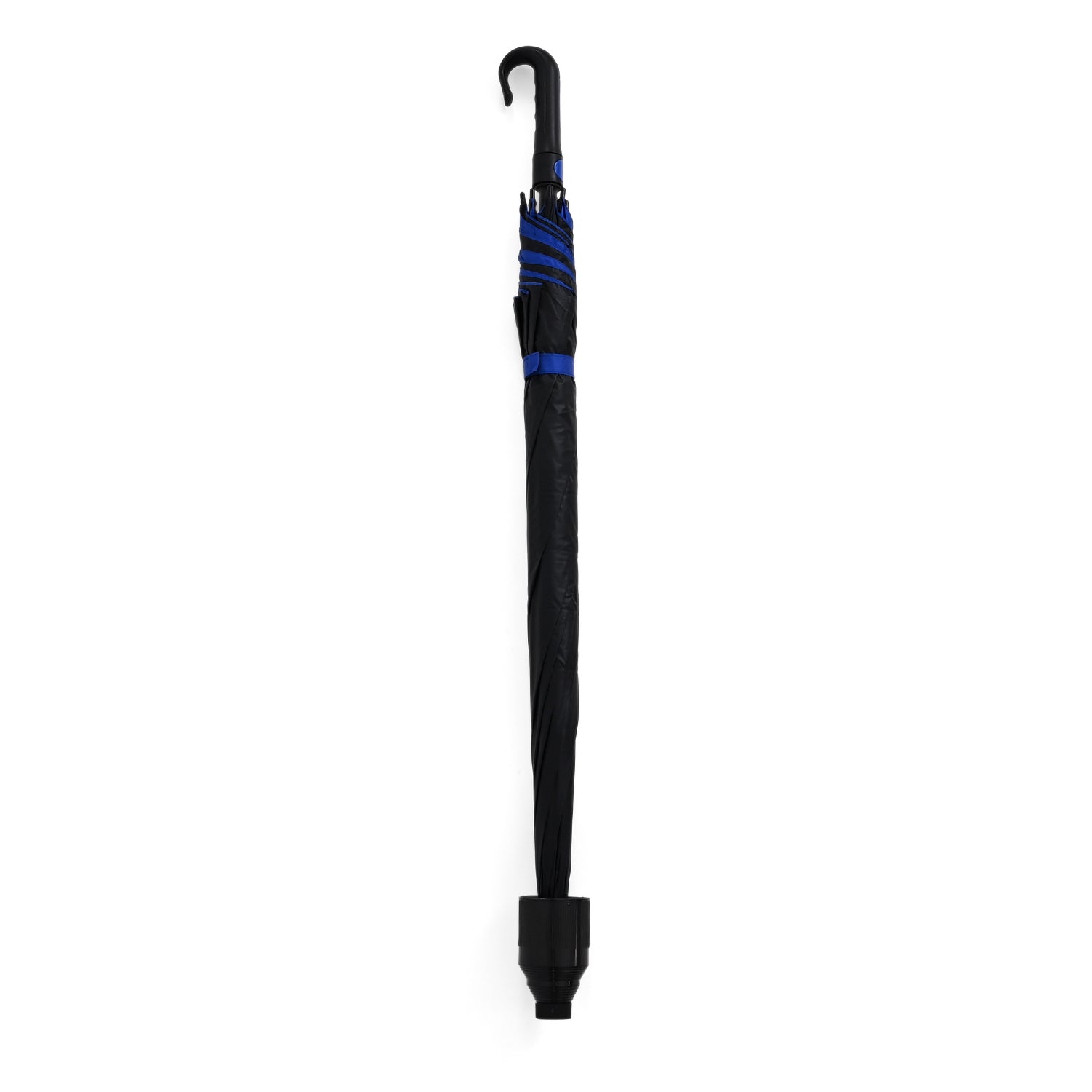 Double Layer Inverted Manual Open Stick Reverse Umbrella - Blue &amp; Black V32527129 3