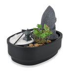 Buddha with Bonsai Tree USB Indoor Tabletop Zen Water Fountain (27.5 x 19 x 21 cm) - Black_8413630_3
