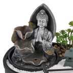 Buddha with Bonsai Tree USB Indoor Tabletop Zen Water Fountain (27.5 x 19 x 21 cm) - Black_8413630_6