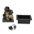 Pottery Jug and Elephant USB Indoor Tabletop Water Fountain (21.3 x 16.8 x 24.5 cm) - Black_8413663_6
