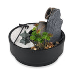 Cascading Pitcher Zen Garden USB Indoor Tabletop Water Fountain (21x21x20 cm) - Black_8413678_3