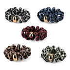 5-Pack Plaid Spiral Printed Hair Ties - Multi Colour - Animal_8413723
