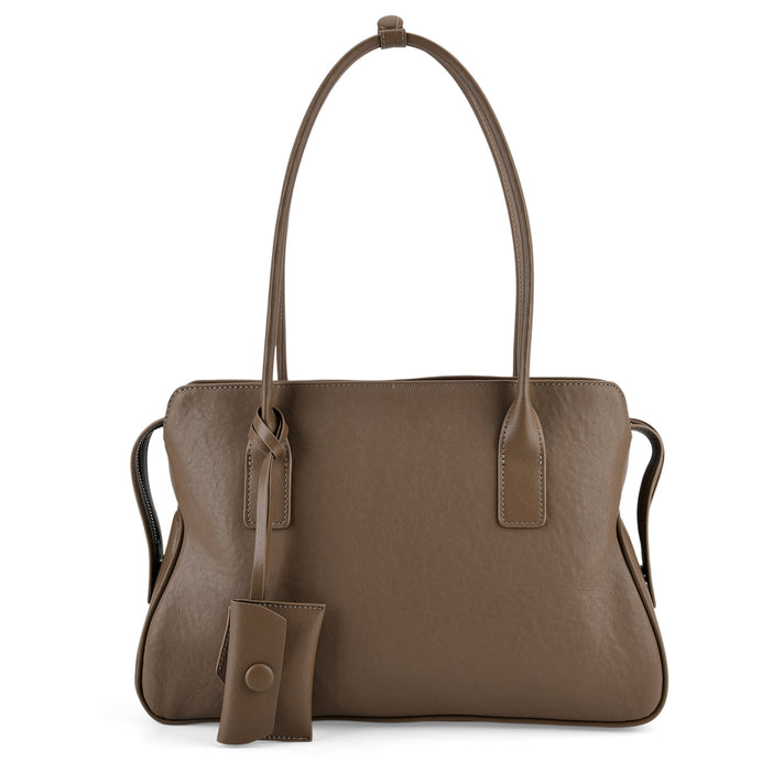 Designer Inspired - Genuine Leather Everyday Shoulder Tote Bag - Black 8413779 1