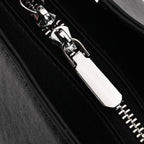 Designer Inspired - Genuine Leather Everyday Shoulder Tote Bag - Black_8413779_6