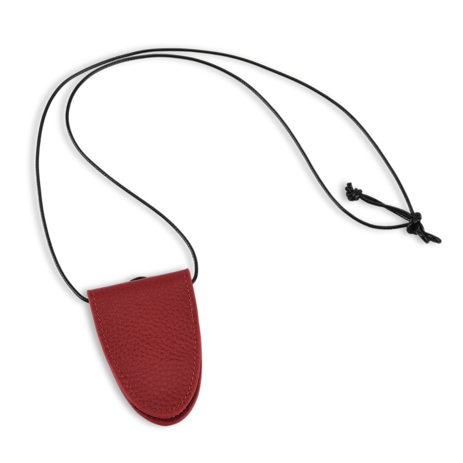 Genuine Leather Magnetic Sunglass Holder Strap - Burgundy V32519694 4