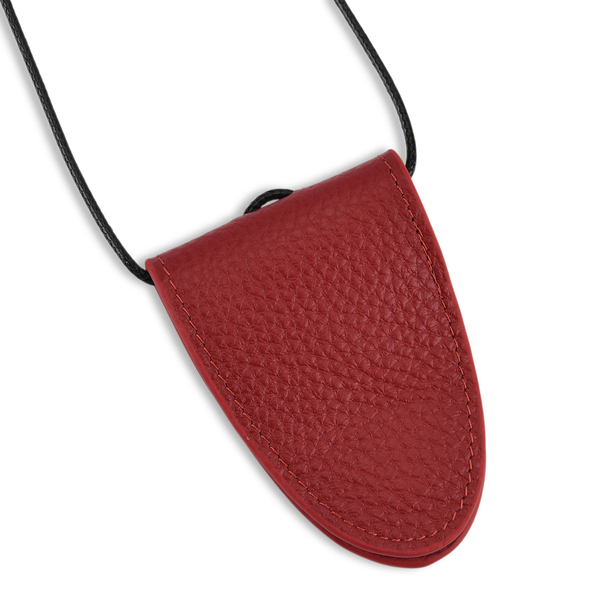 Genuine Leather Magnetic Sunglass Holder Strap - Burgundy V32519694 5