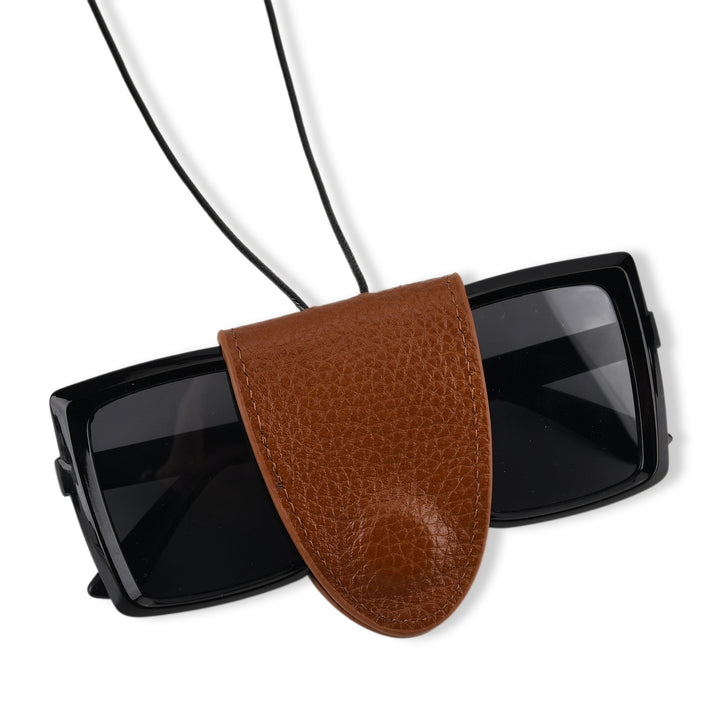 Genuine Leather Magnetic Sunglass Holder Strap - Yellow 8413787 1