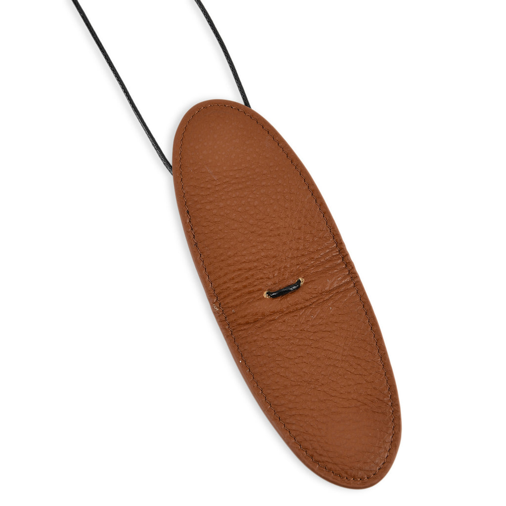 Genuine Leather Magnetic Sunglass Holder Strap - Brown_8413788_5