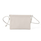 Genuine Leather Slim Crossbody Bag - Cream_8413803
