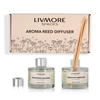 Livmore Set of 2 Frangipani Fragrance Diffuser with 4 Reed Sticks - 100ml_8414004