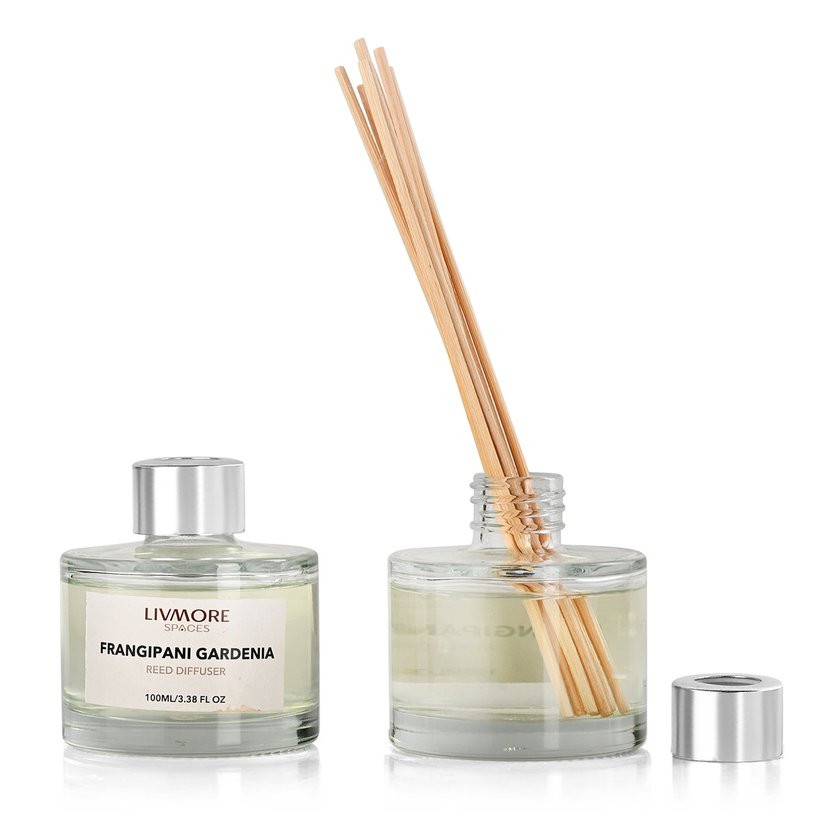 Livmore Set of 2 Frangipani Fragrance Diffuser with 4 Reed Sticks - 100ml 8414004 5
