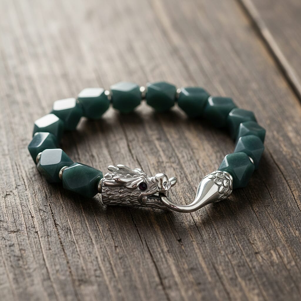 Tucson Preview- Natural Type A Jadeite Bracelet (Size - 7) with Dragon Lock 140.00 Ct._8414779_1