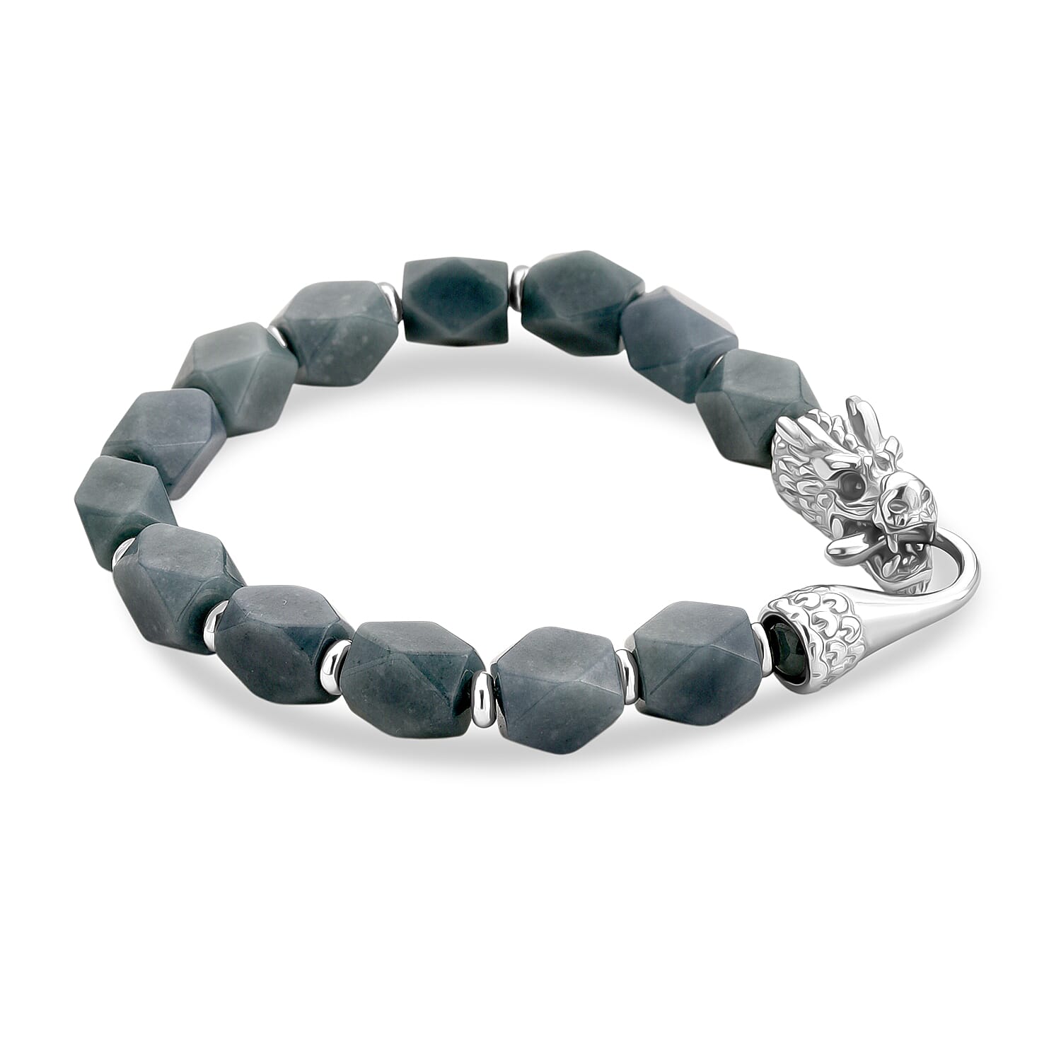 Tucson Preview- Natural Type A Jadeite Bracelet (Size - 7) with Dragon Lock 140.00 Ct. V32521736 4