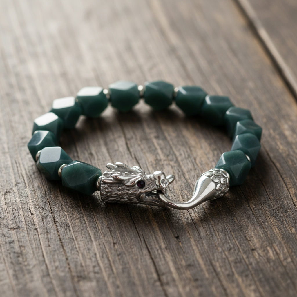Tucson Preview- Natural Type A Jadeite Bracelet (Size - 7.5) with Dragon Lock 140.00 Ct. V32648081 2