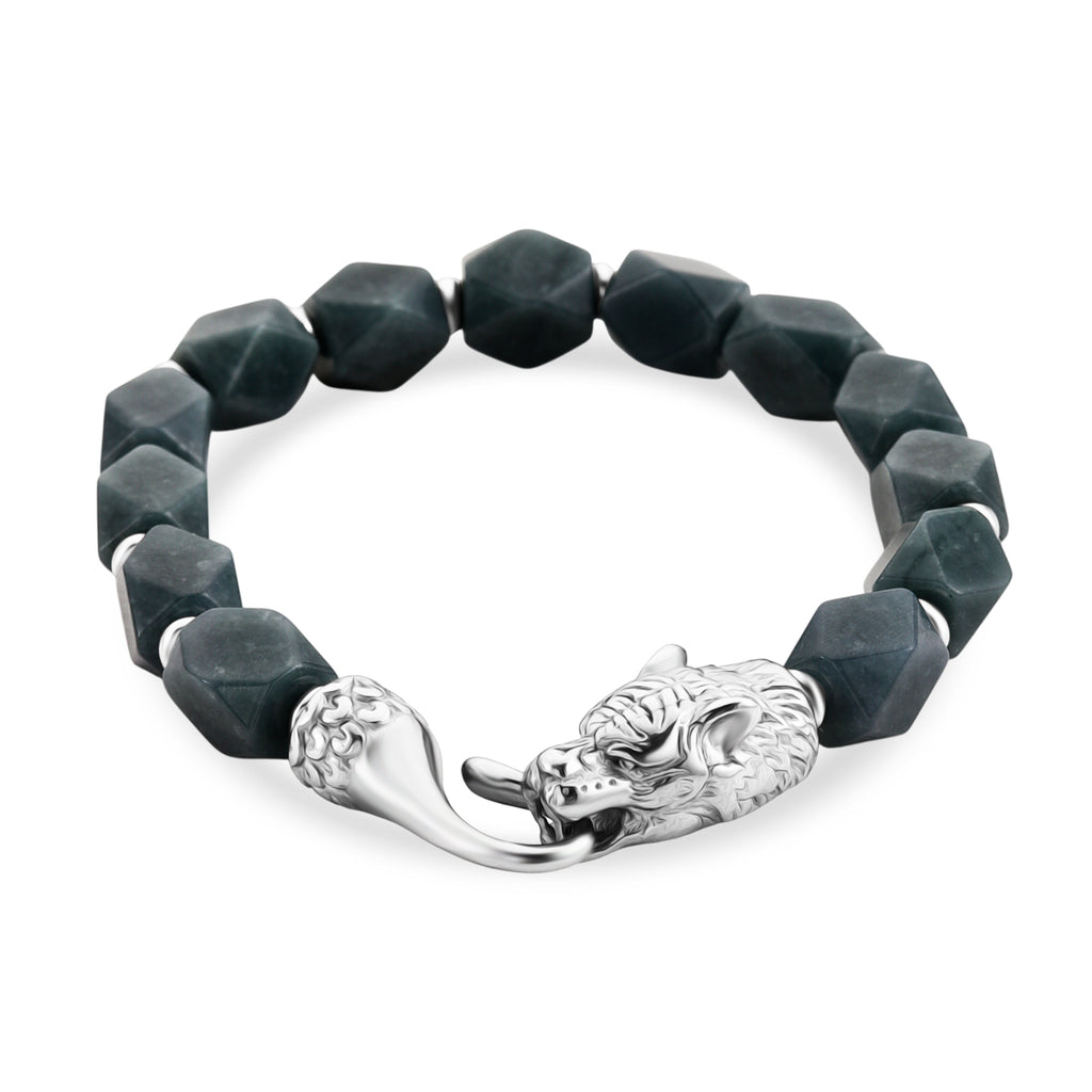 Tucson Preview- Natural Type A Jadeite Bracelet (Size - 7.5) with Panther Lock 140.00 Ct._8414783