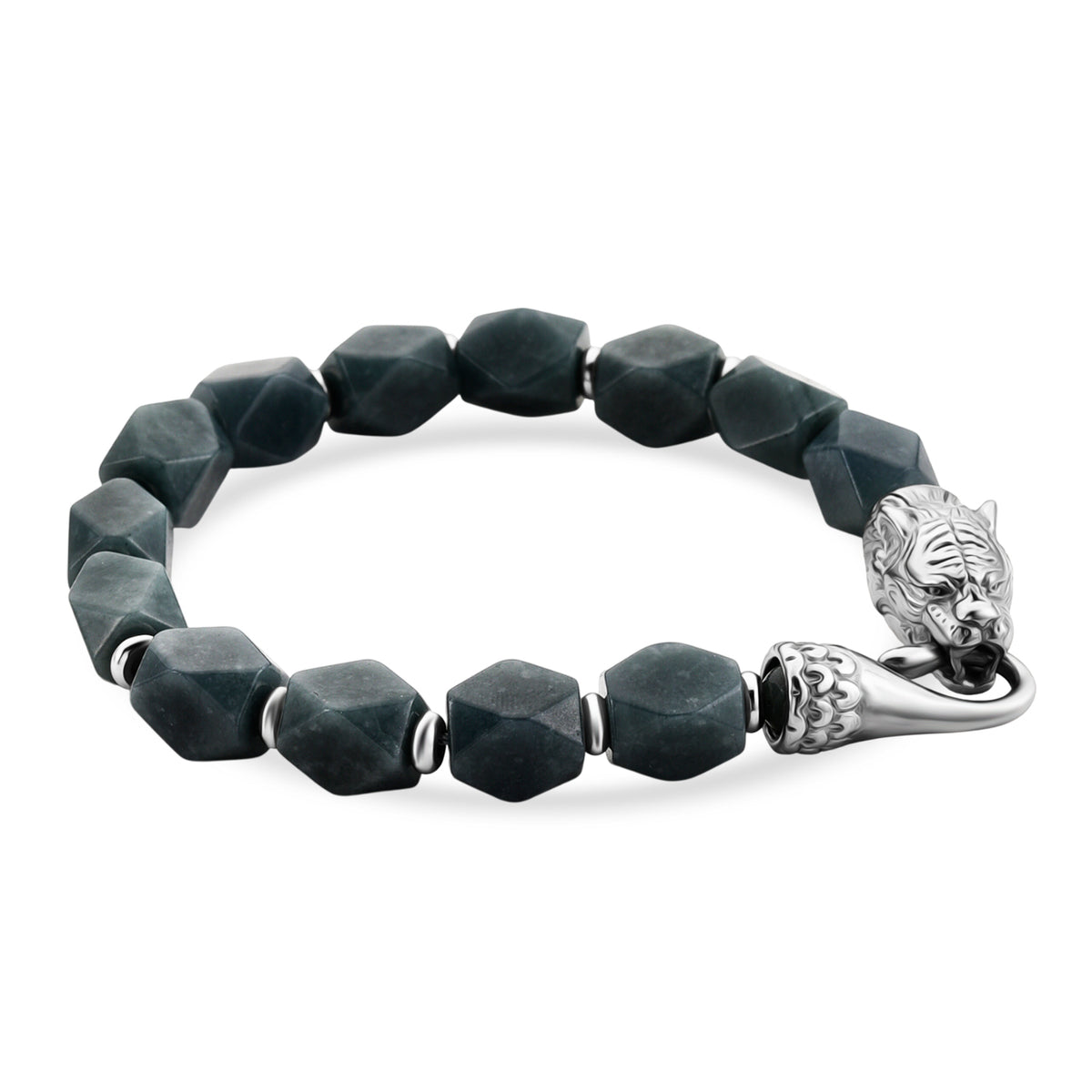 Tucson Preview- Natural Type A Jadeite Bracelet (Size - 7.5) with Panther Lock 140.00 Ct. V32605726 4