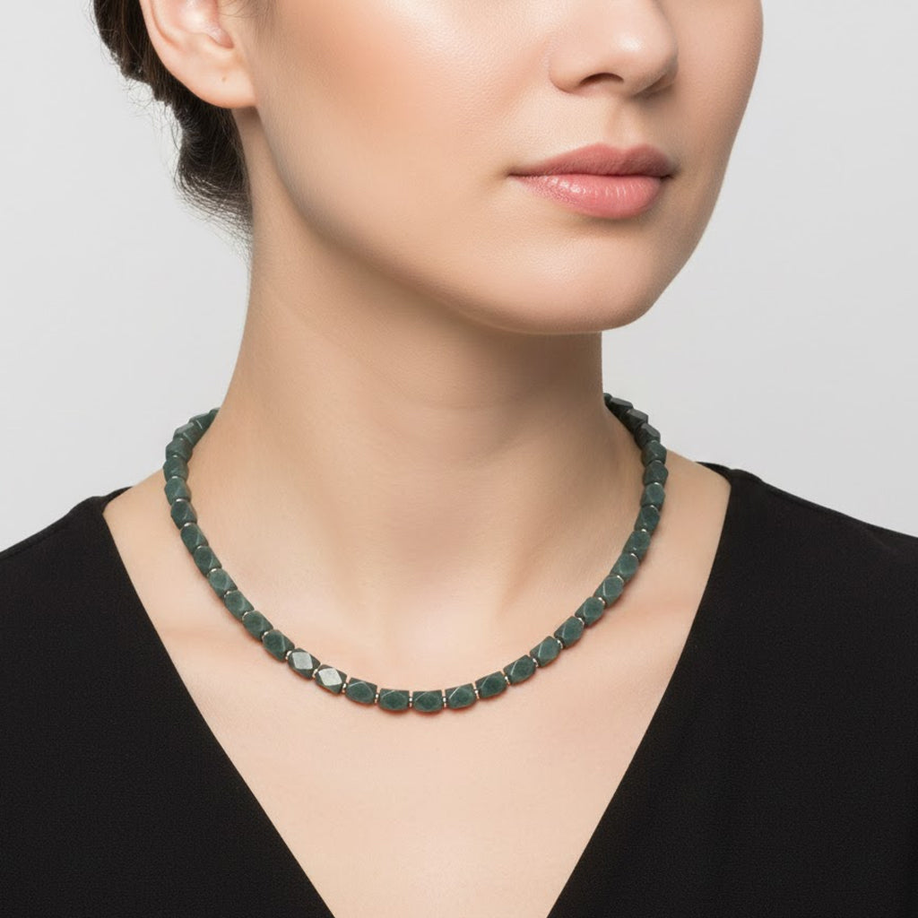 Tucson Preview- Natural Type A Jadeite Necklace (Size - 20) with Dragon Lock 400 Ct._8414785_2