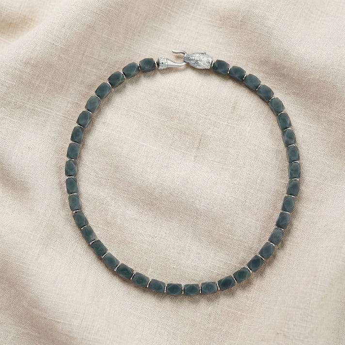 Natural Type A Jadeite Necklace (Size - 20) with Panther Lock 400.00 Ct. 8414786 2
