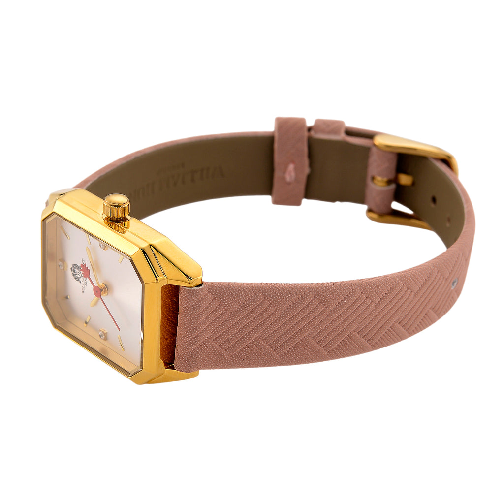 William Hunt London Legacy Lab Grown Diamond (VVS E-F) 5ATM Water Resistancy Watch with Genuine Leather Strap  Swiss Movement- Pink_8414794_5