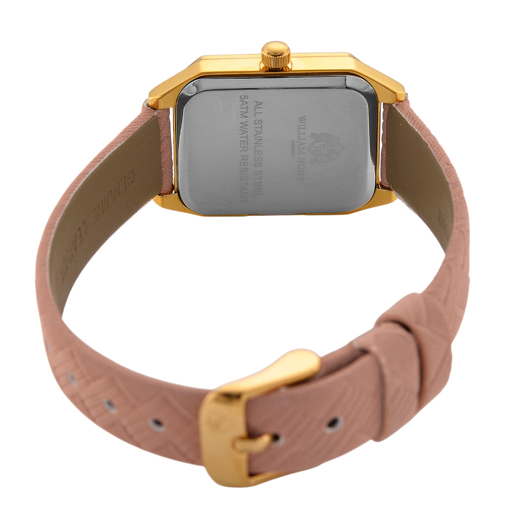 William Hunt London Legacy Lab Grown Diamond (VVS E-F) 5ATM Water Resistancy Watch with Genuine Leather Strap  Swiss Movement- Pink_8414794_6