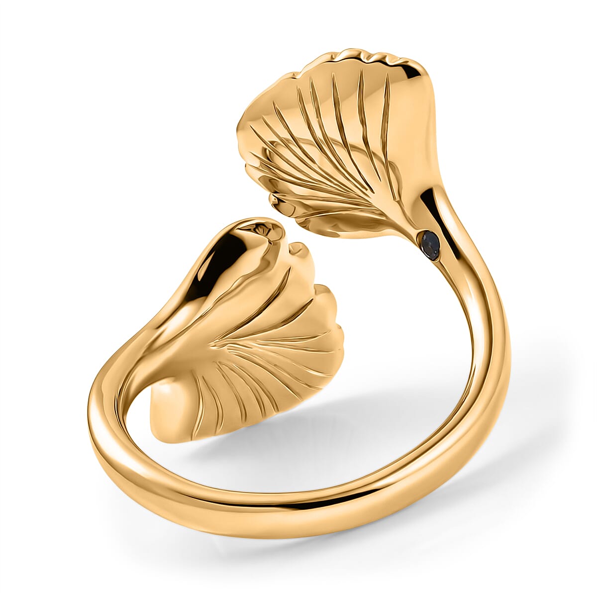 GP - Blue Sapphire Bypass Ring in 18K Vermeil Yellow Gold Plated Sterling Silver 8414797 6
