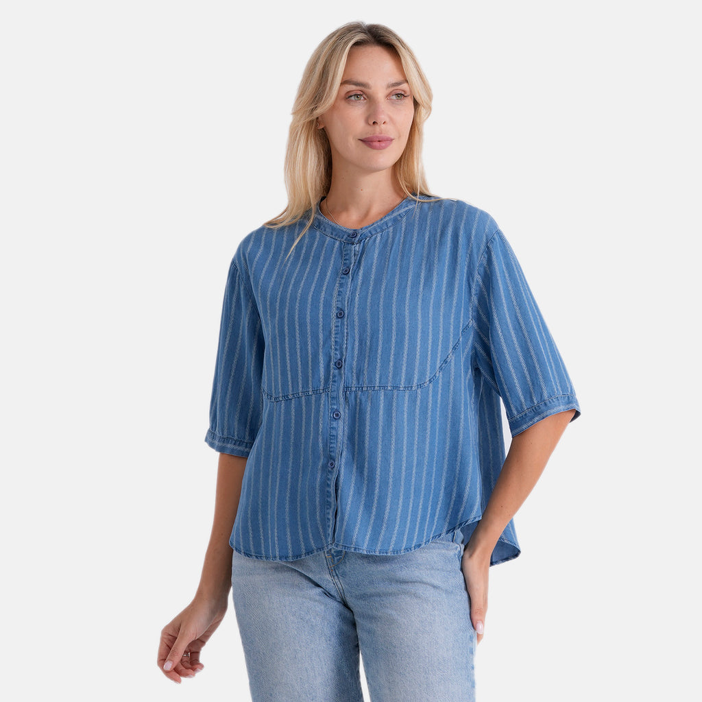 La Marey Super Soft Denim Blouse (Size L, 16-18) - Steel Blue_8414831