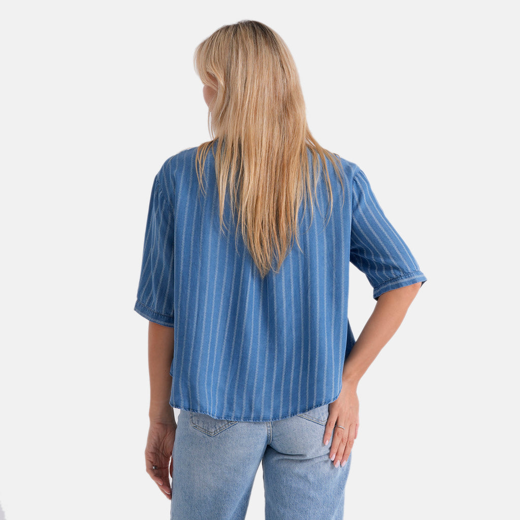 La Marey Super Soft Denim Blouse (Size L, 16-18) - Steel Blue_8414831_2