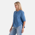 La Marey Super Soft Denim Blouse (Size L, 16-18) - Steel Blue_8414831_3