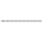 Italian Made Cable Necklace (Size - 24) with Lobster Clasp in Rhodium Overlay Sterling Silver, Silver Wt. 47.50 Gms_8415047