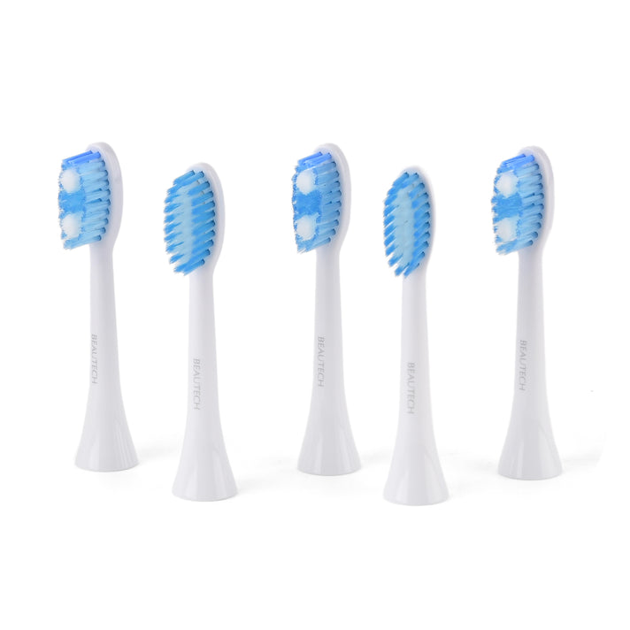 Sonic Toothbrush Replacement Heads Pack of 5 - White Electric Toothbrush Refills (88x68x18mm) - 3 Clean and 2 Sensitive Snap On Brush Heads 8415142 1