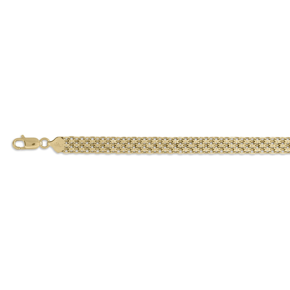 Yellow Gold Plated Sterling Silver Bismark Bracelet with Lobster Clasp (Size - 8), Silver Wt. 13.70 Gms V32643256 0