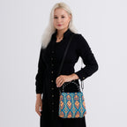 Ethnic Pattern Handbag with Shoulder Strap (130cm) - Multi Colour_8415371_2