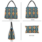 Ethnic Pattern Handbag with Shoulder Strap (130cm) - Multi Colour_8415371_4