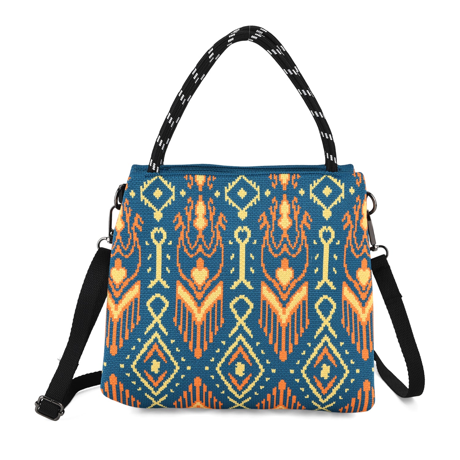Ethnic Pattern Handbag with Shoulder Strap (130cm) - Multi Colour 8415371 5