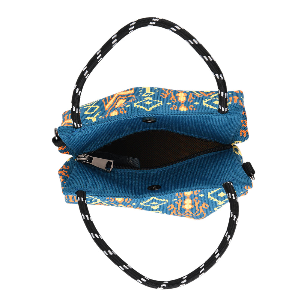 Ethnic Pattern Handbag with Shoulder Strap (130cm) - Multi Colour_8415371_6