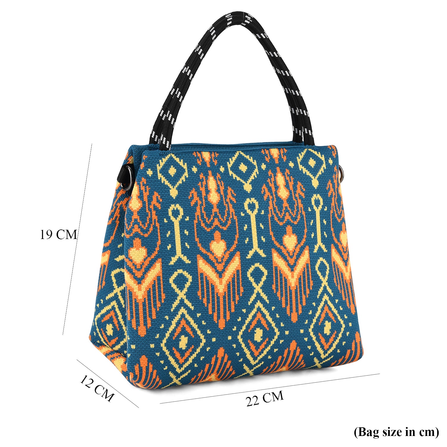 Ethnic Pattern Handbag with Shoulder Strap (130cm) - Multi Colour 8415371 8