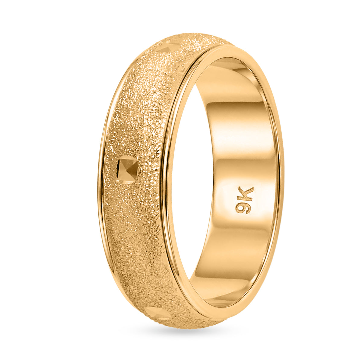 9K Yellow Gold Spinner Band Ring V32571181 4