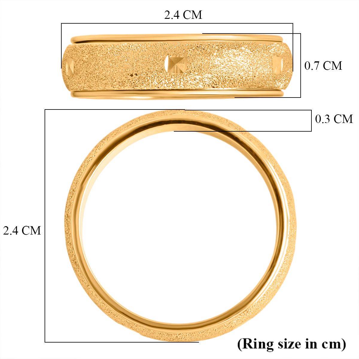 9K Yellow Gold Spinner Band Ring V32571181 6