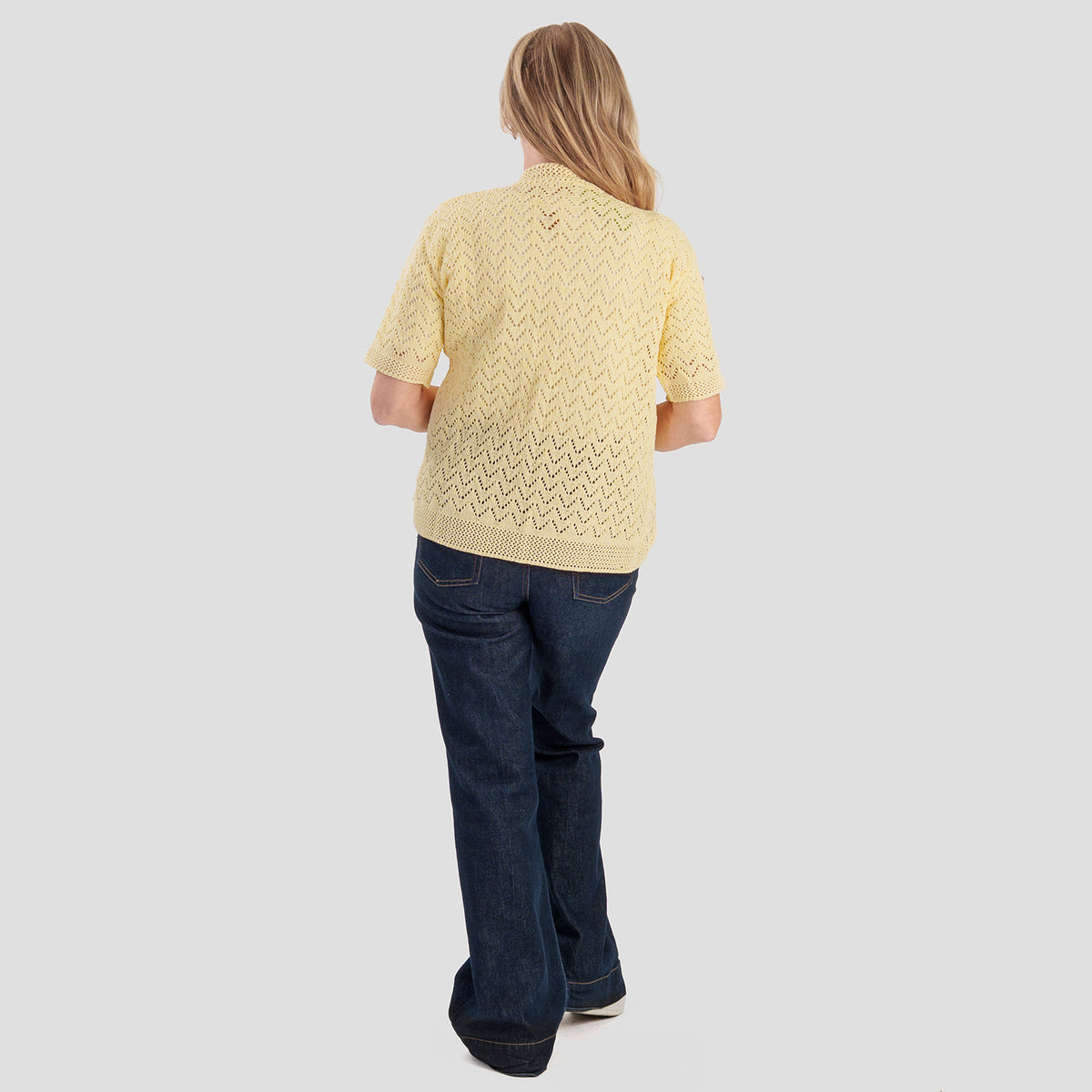 Sugar Crisp Acrylic Cardigan (Size - Large) - Lemon V32622867 3