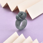 Natural Olmec Jade Flower Ring 90.00 Ct._8415906_2