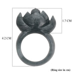 Natural Olmec Jade Flower Ring 90.00 Ct._8415906_5