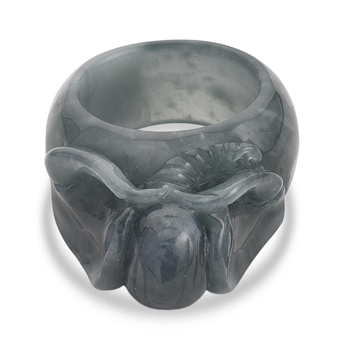 Natural Olmec Jade Carved Elephant Ring 85.00 Ct. V32515795 0