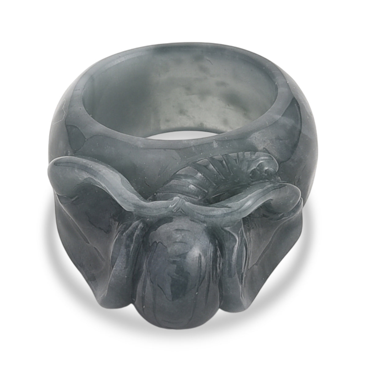 Natural Olmec Jade Carved Elephant Ring 85.00 Ct. 8415916 0