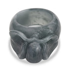 Natural Olmec Jade Carved Elephant Ring 85.00 Ct._8415916